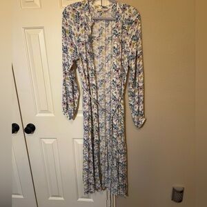 Charming Floral duster cardigan with Long Sleeves